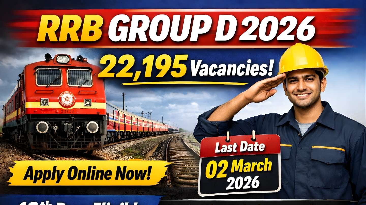 RRB Group D Online Application Started – Last Date 02 March 2026